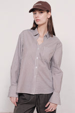 Classic Shirt Brown Pinstripe