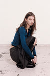 Mary Pleated Skirt Charcoal