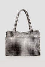 Cloud Carry- On Bag Black and White Gingham