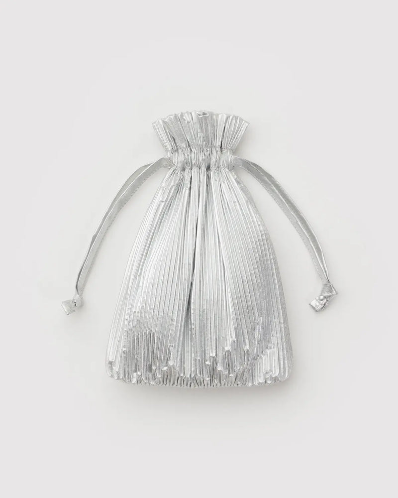 Pleated Baggu Chrome Metallic