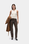 Embroidered Logo Tank Top Ecru