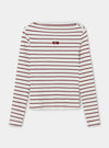 Emory Striped Long Sleeve T-Shirt Red