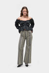 Holly Corduroy Grey Striped Pants