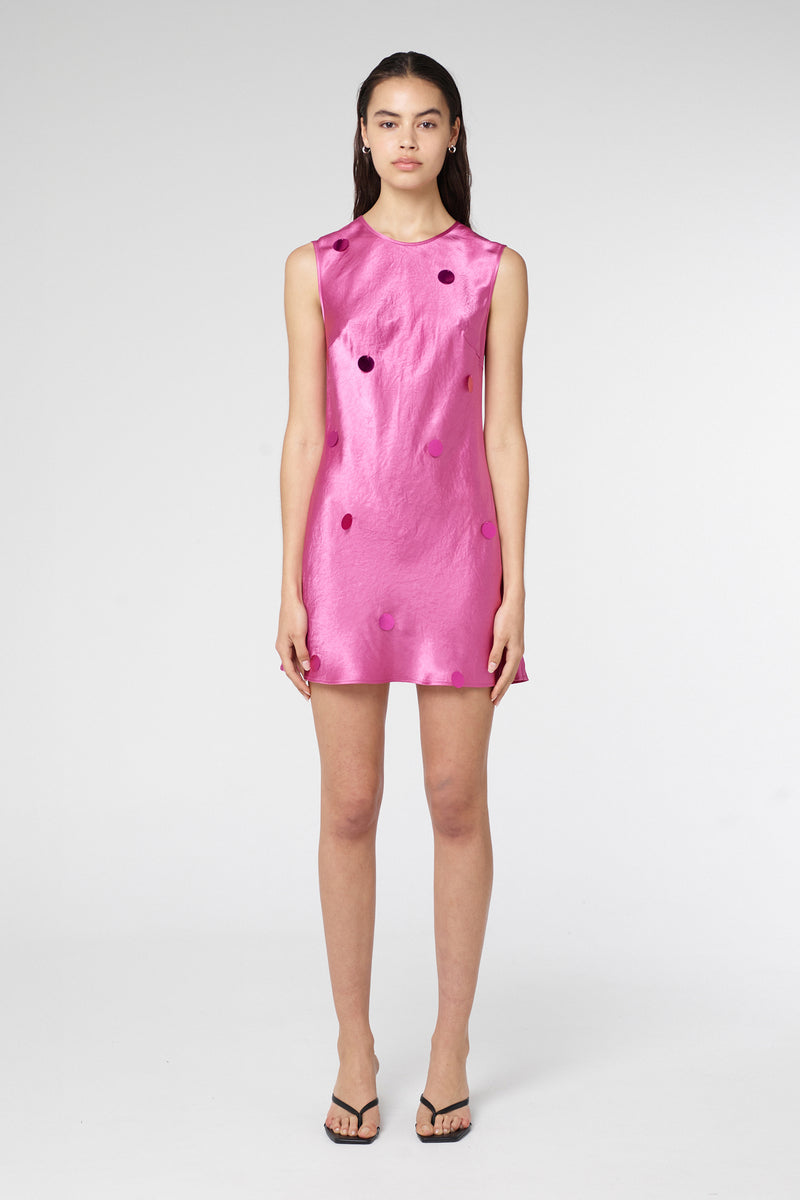 Lunar Sequin Mini Tank Dress Watermelon