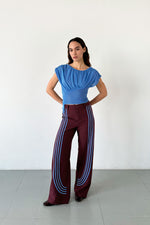 Gemini Draped Top Blue