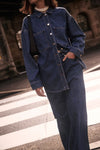 Organic Denim Overshirt Vintage Blue