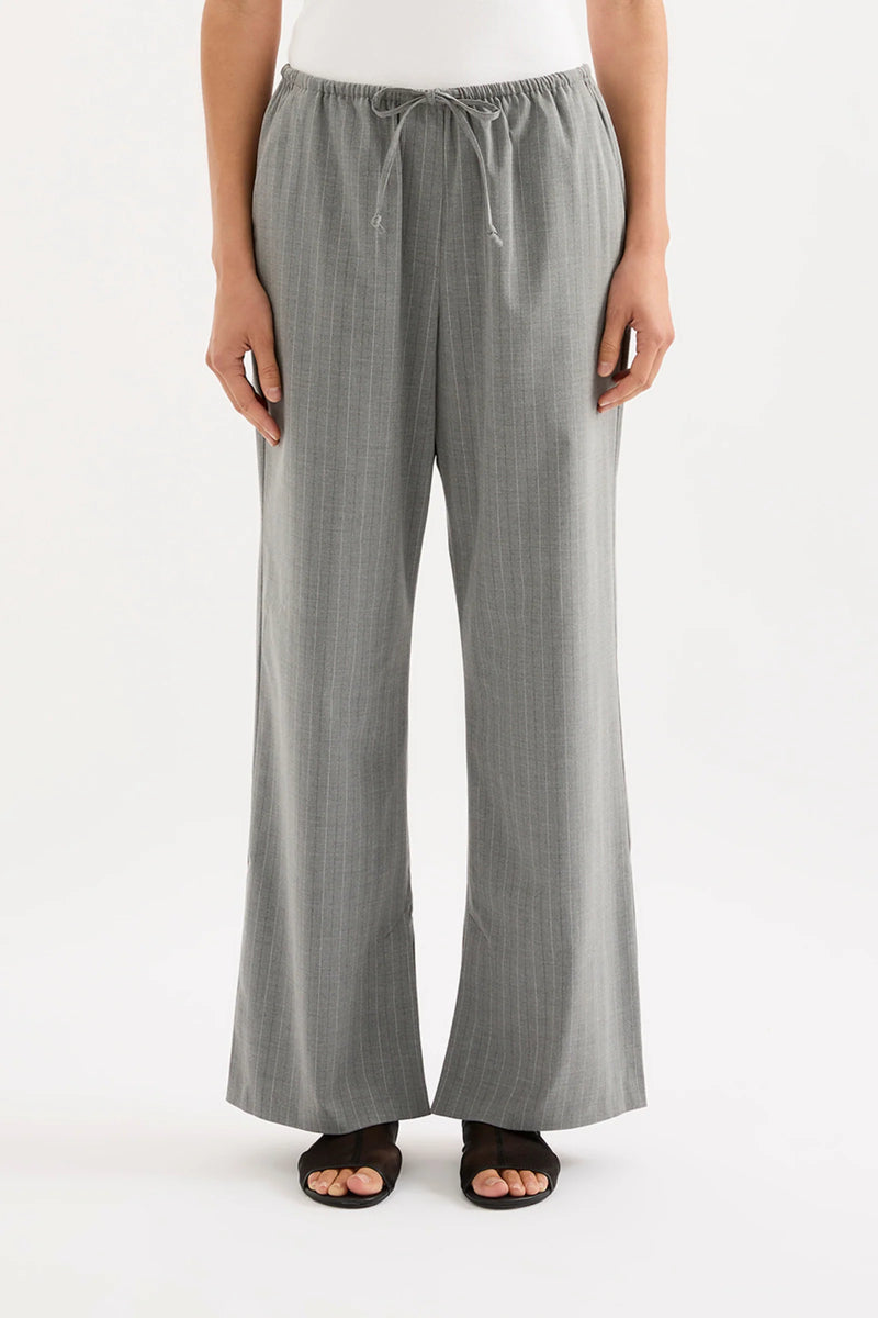 Cilia Drawstring Pant Steel Stripe