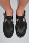 Gianna Buckled Mules Black