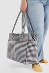Cloud Carry- On Bag Black and White Gingham