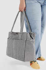 Cloud Carry- On Bag Black and White Gingham