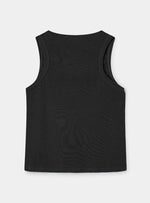Embroidered Logo Tank Top Black