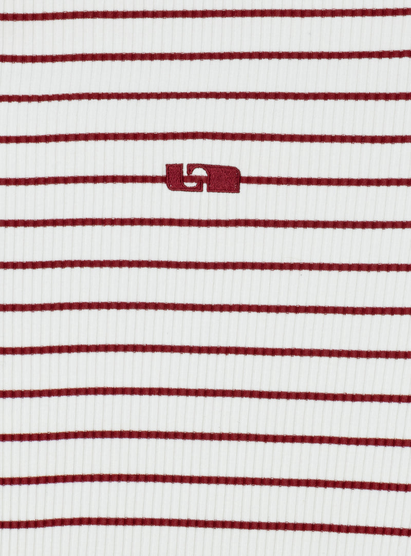 Emory Striped Long Sleeve T-Shirt Red
