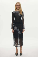 Alicia Skirt Navy Scrible