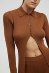 Hooked In Knit Shirt Cinnamon