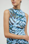 Electric Tucked Maxi Tank Dress Tie Dye