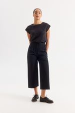 Classic Wide Leg Tailored Pant Black