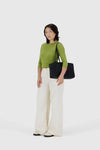 Medium Nylon Bowler Bag Black