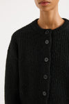 Nixon Cropped Cardigan Black