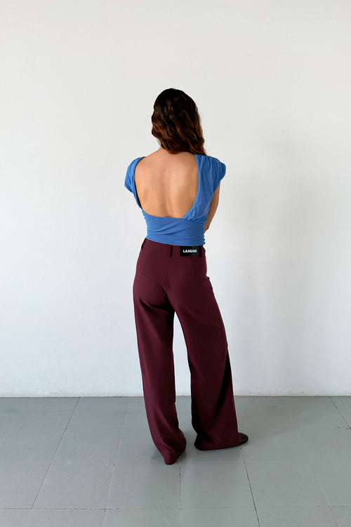 Gemini Draped Top Blue
