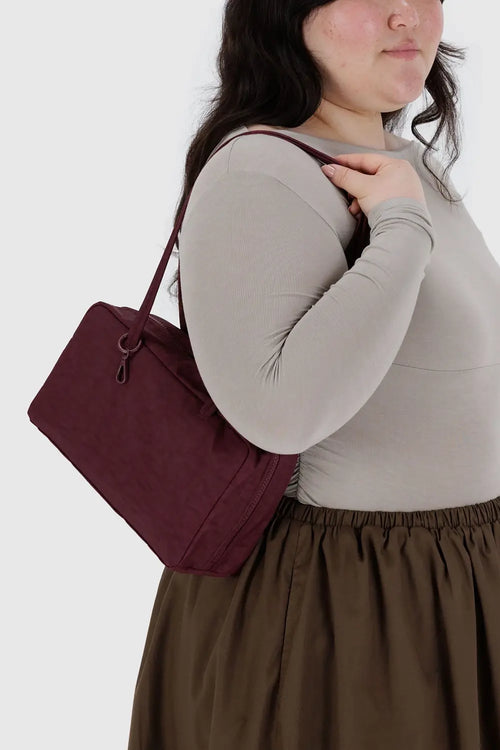 Nylon Bowler Bag Mahogany