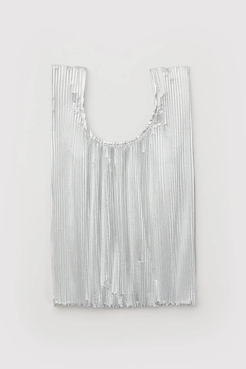 Pleated Baggu Chrome Metallic