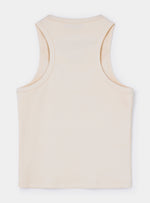 Embroidered Logo Tank Top Ecru