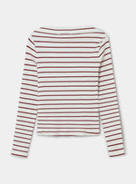 Emory Striped Long Sleeve T-Shirt Red