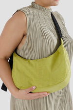 Medium Nylon Crescent Bag Lemongrass