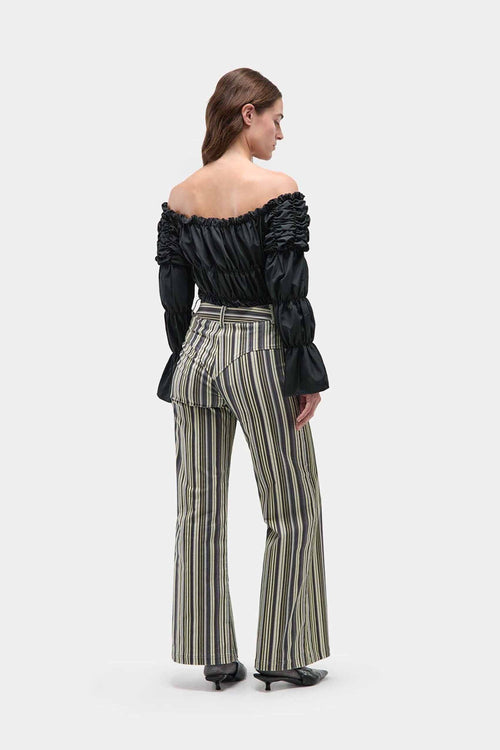 Holly Corduroy Grey Striped Pants