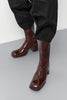 Cass Boots Brown Patent Leather