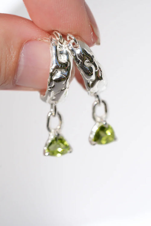 Peridot Hoop Earrings