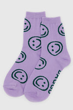 Crew Sock Lavender Happy