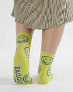 Crew Sock Citron Happy