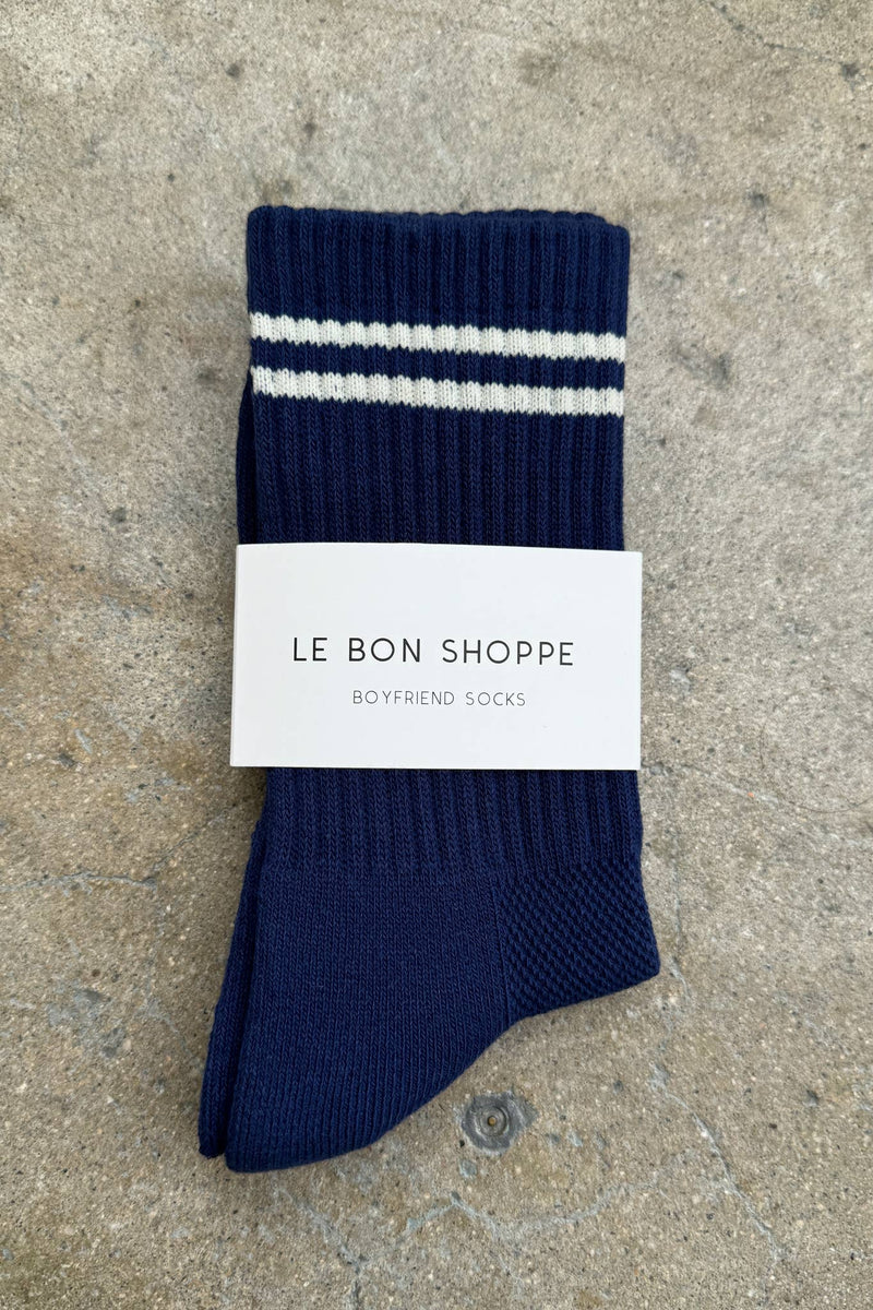 Boyfriend Socks Navy