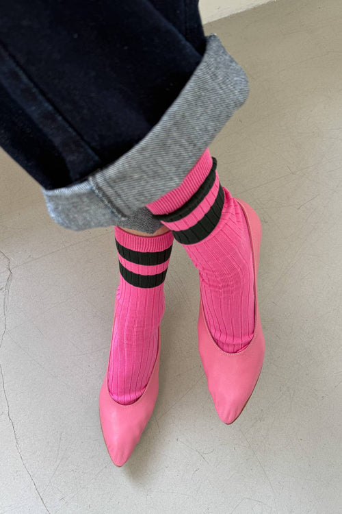 Her Socks Varsity Pink Green