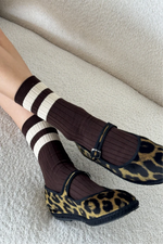 Her Socks Varsity Espresso