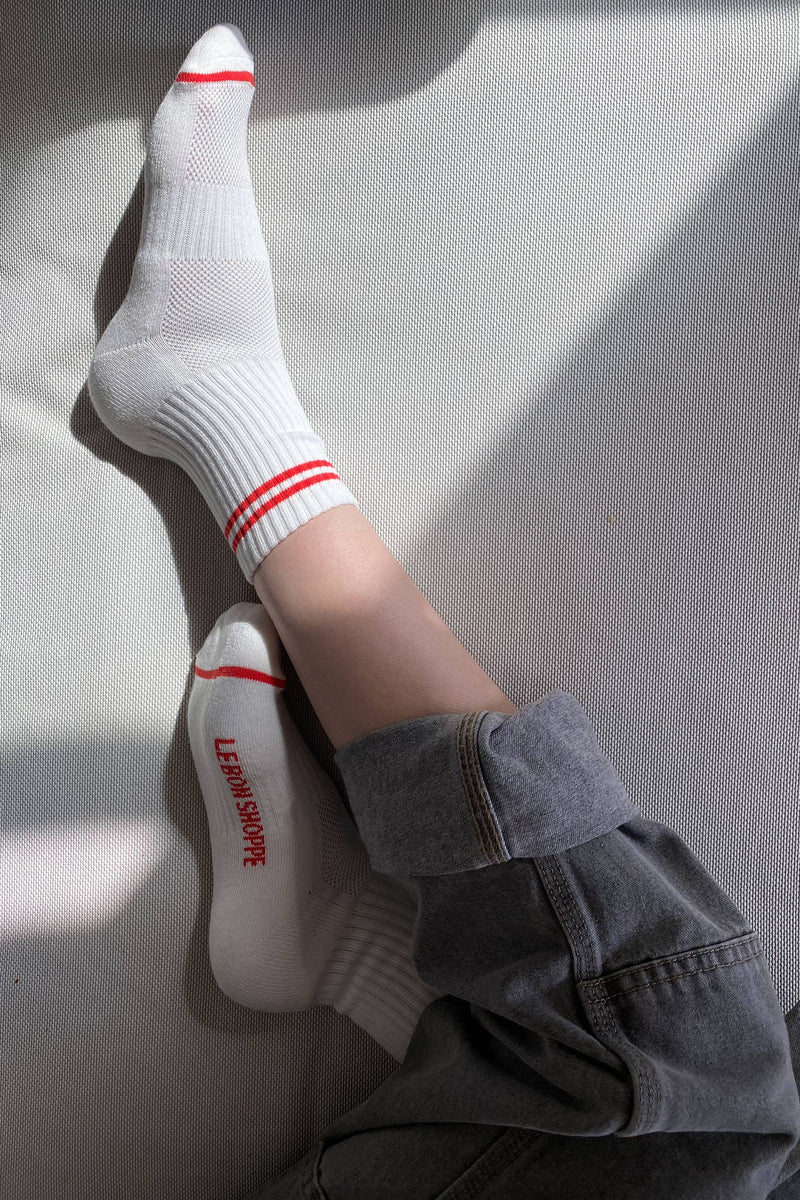 Boyfriend Socks Clean White