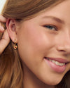 Ruby Heart Earrings Red