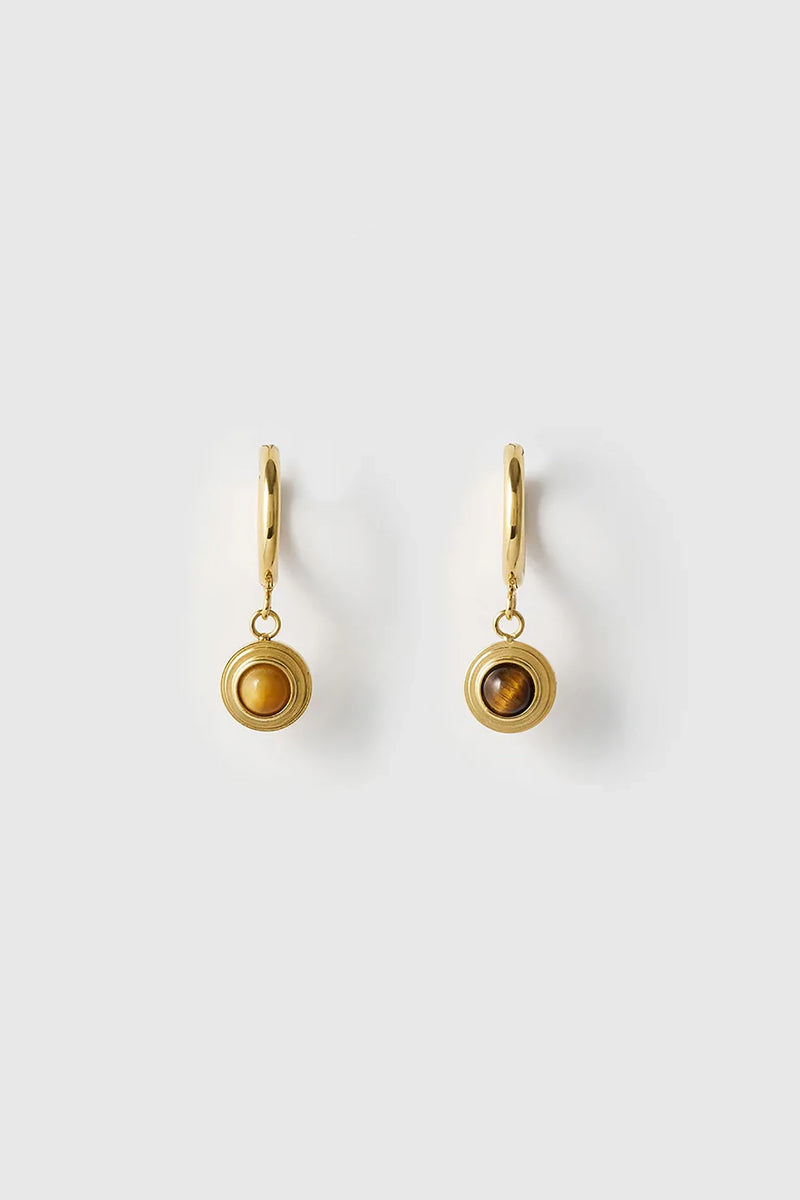 Asher Earrings Tiger's Eye