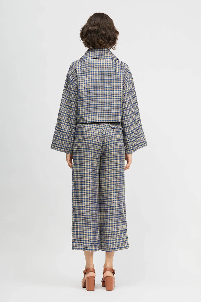 Brisa Pant Blue/ Cream Check