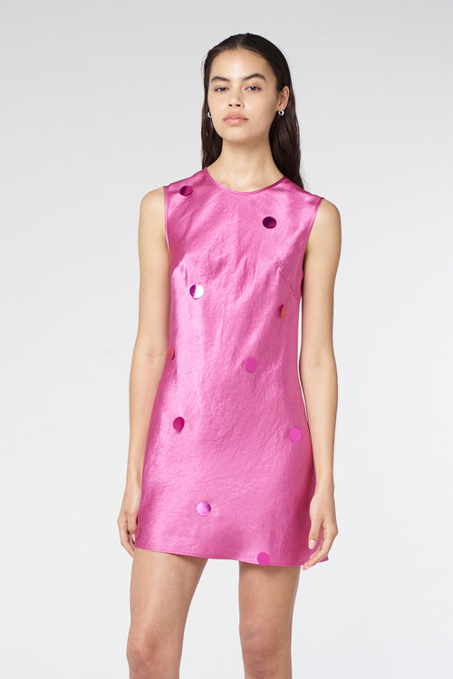 Lunar Sequin Mini Tank Dress Watermelon