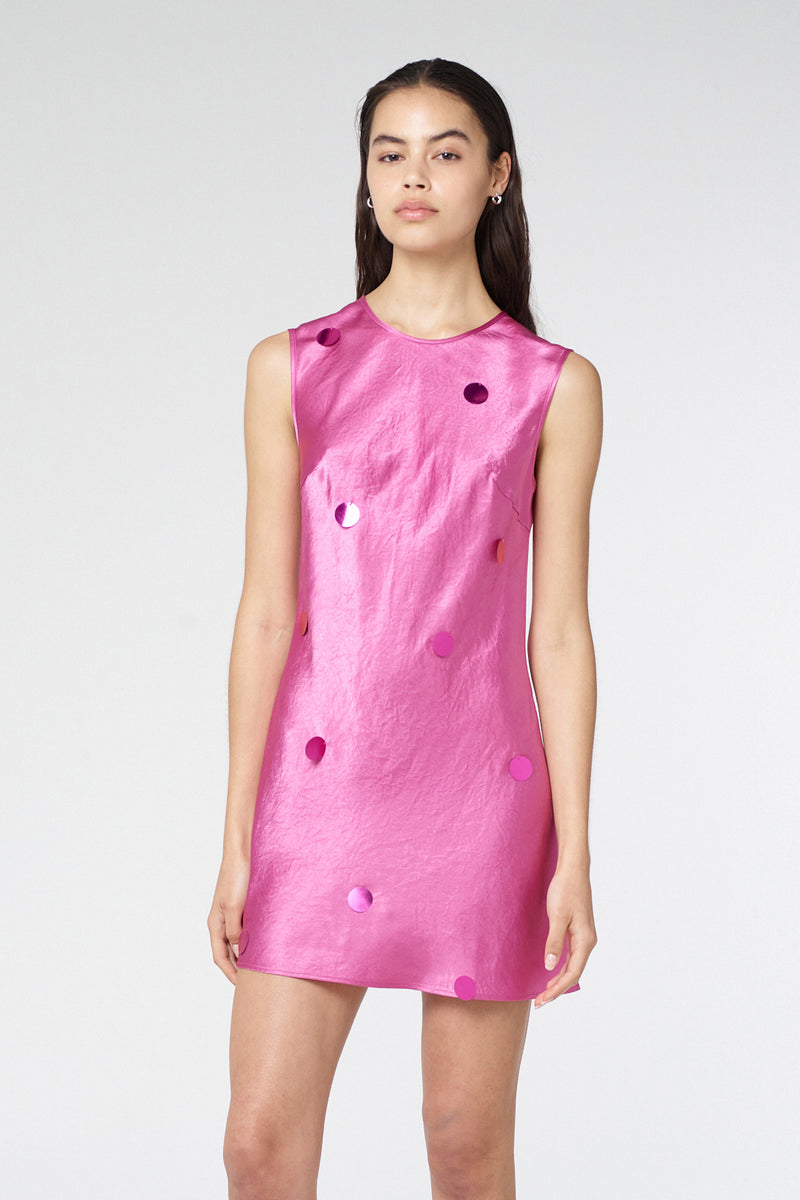 Lunar Sequin Mini Tank Dress Watermelon