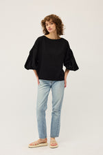 Bella Blouse Black Muslin