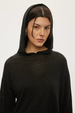 Palma Hood LS Tee Black