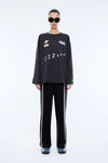 Speedway Long Sleeve Tee Washed Charcoal