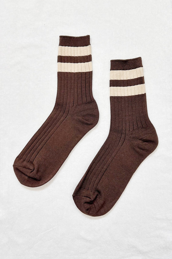 Her Socks Varsity Espresso