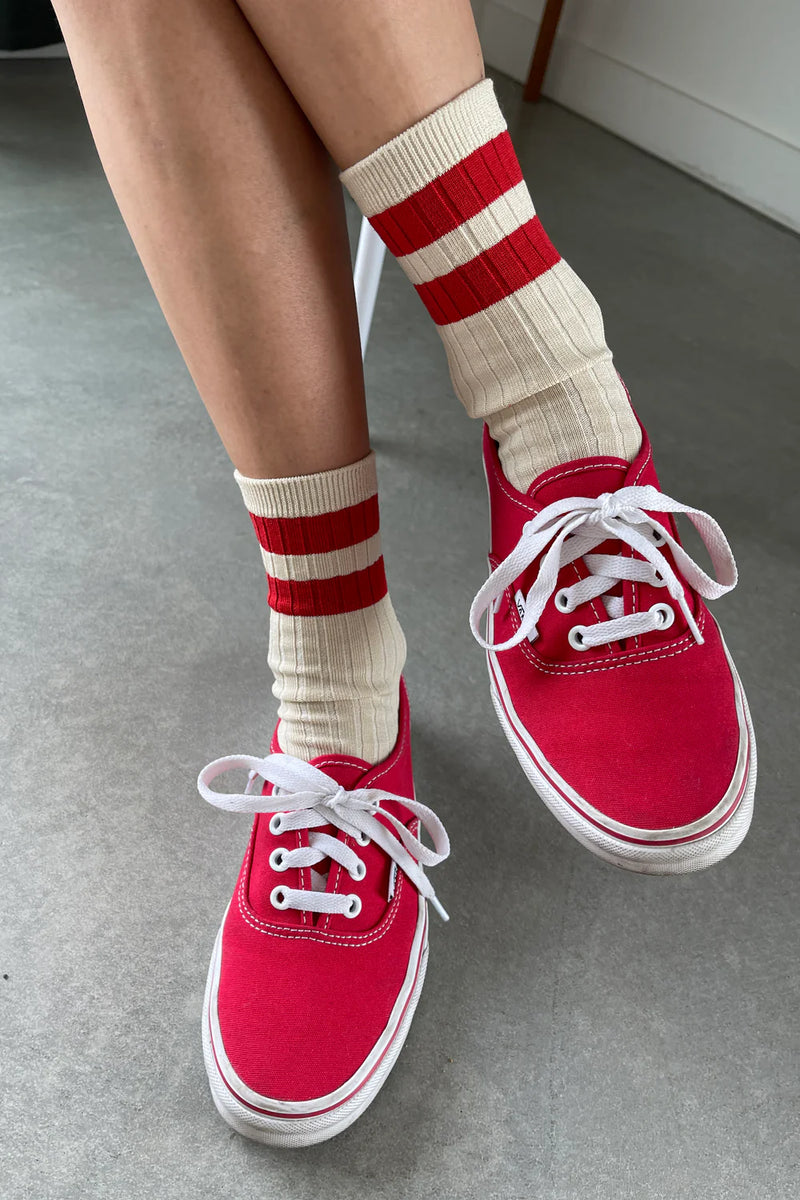 Her Socks Varsity Red