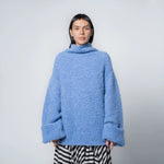 Oversized Funnel Neck Sweater Cloud