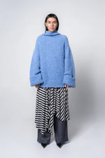 Oversized Funnel Neck Sweater Cloud