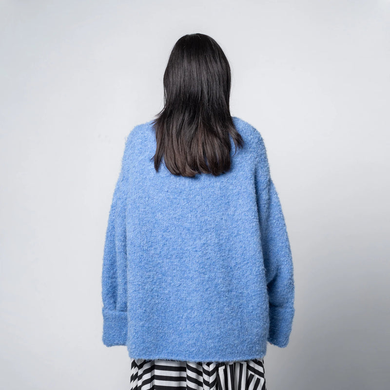 Oversized Funnel Neck Sweater Cloud